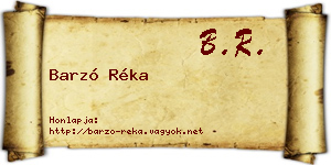 Barzó Réka névjegykártya