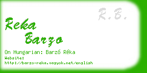 reka barzo business card