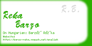 reka barzo business card